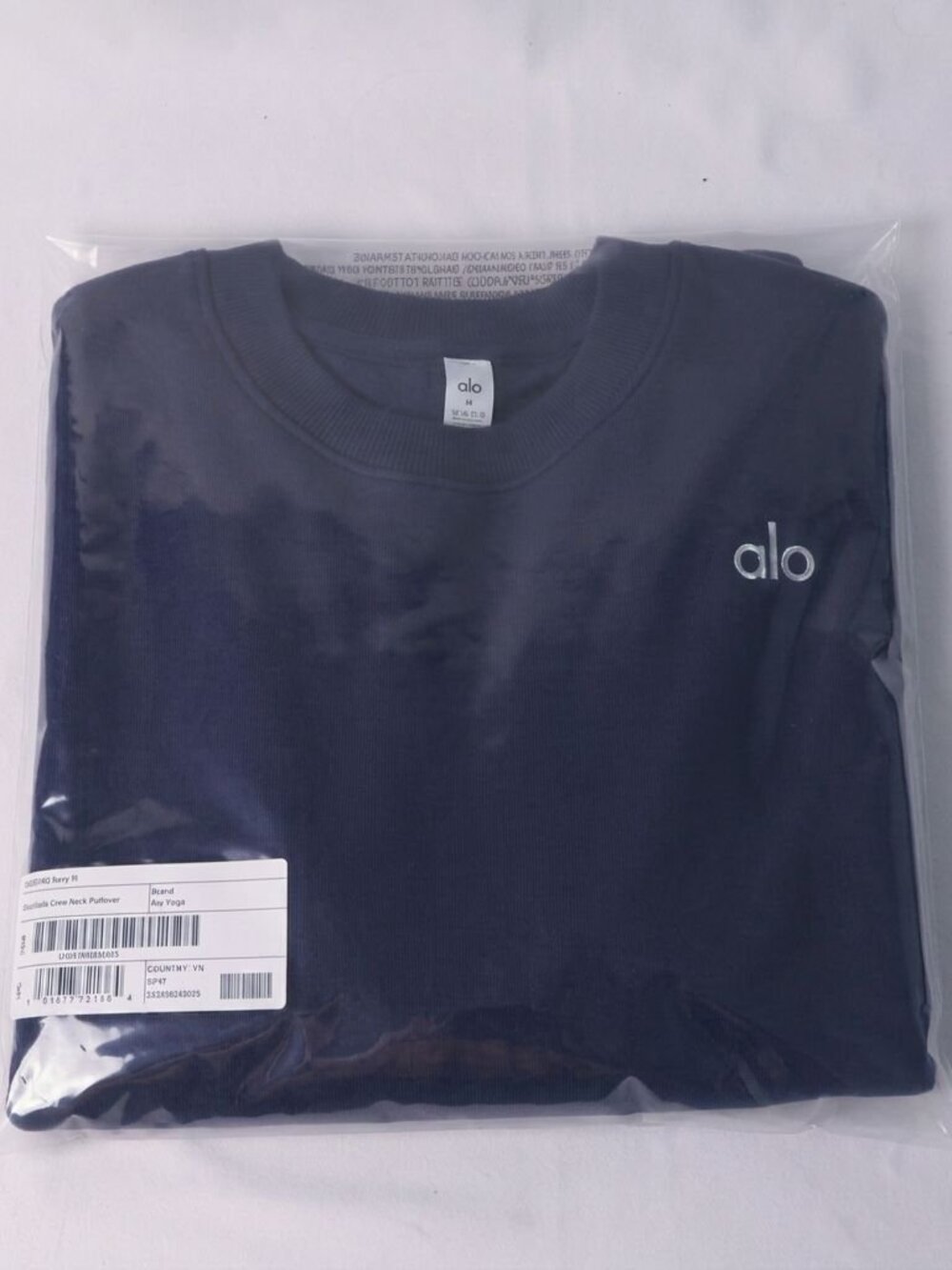 Alo Yoga Accolade Crew Neck Pullover Navy Blue